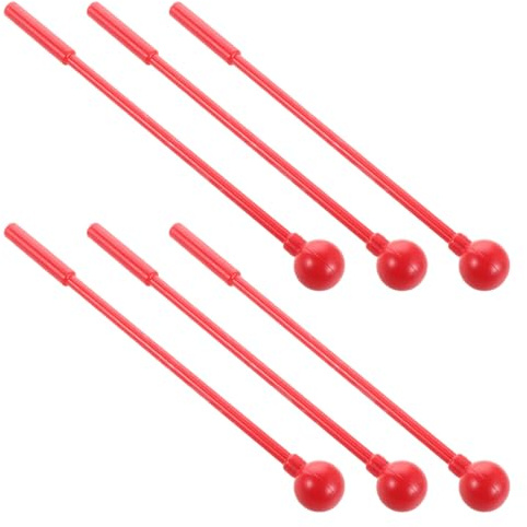 Milisten 3paare Schlaginstrumente aus Kunststoff Glockenspiel-trommelschlägel für Xylophon Glockenspiel Marimba-glockenspiel mit Hammer für Xylophon und Glockenspiel Kinderschlägel