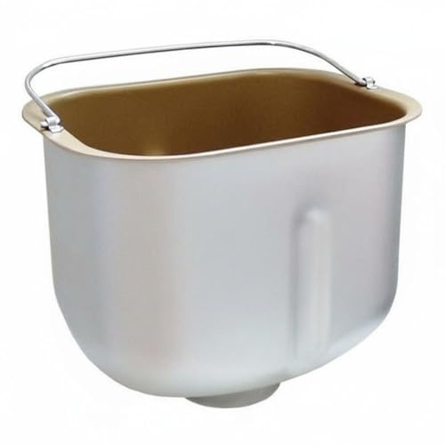 Chosertory Recipiente para Panificadora Molde Pan Cubeta Mezcla Antiadherente Metal Cocina Adecuado para Uso Familiar Preparación de Pan Repostería Comidas Diarias, Dorado