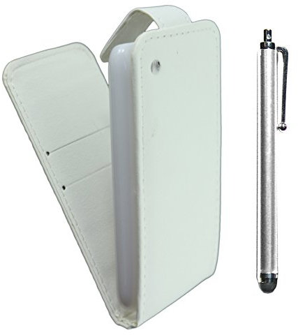 ebestStar - kompatibel mit iPhone 3 Hülle iPhone 3GS Etui mit Klappe, PU Kunstleder Handyhülle Schutzhülle Case Cover + Stift, Weiss [iPhone: 115.5 x 62.1 x 12.3mm, 3.5'']
