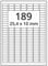 Laserdrucker Etiketten auf A4 Bogen, weiß - 25,4 x 10 mm - 18.900 Papier Aufkleber auf 100 Blatt, ablösbare Universal Klebe-Etiketten, matt