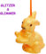 alles-meine.de GmbH großer Deko Hase/Osterhase - gelb/orange - 11 cm - Innen + Außen - wasserfest & wetterfest - Glitzer & Glimmer - zum Hängen - Kunststoff/Plastik - O..