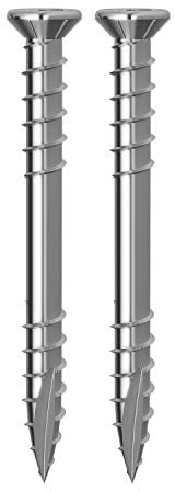 Belko Terassenschrauben Edelstahl C1, 5,0 x 60-500 Stk, JD Plus T25, inkl. TX25 Bit, Senkkopf Rostfrei Stainless Steel