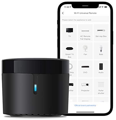 Broadlink - RM4 Mini - Telecomando universale IR audio/video, hub remoto WiFi per la casa intelligente, compatibile con Alexa (RM4 mini)