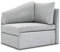 DOMO. collection Tiny Sofa Delta, kompaktes Schlafsofa, Schlafsessel, Schlafcouch Gästebett, Tiny Couch, Ecksessel, 116 x 81 x 83 cm (BxTxH), hellgrau