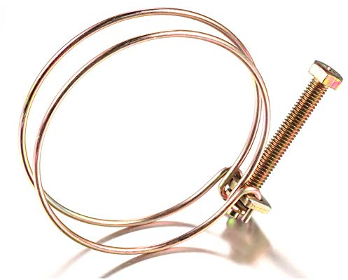 Schlauch Rohrschellen 10 Stück Edelstahl Schlauchschellen Doppel Draht Rohr Clip HoopEinstellbar Schlauch Klemme Clip ,40-44mm