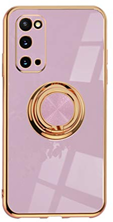 VooDirop Coque de Protection pour Samsung Galaxy S20, téléphone Portable en Silicone TPU avec Anneau de Support à 360° - Support magnétique pour Voiture, Protection Antichoc