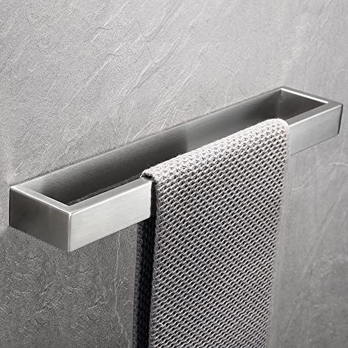 Biutimarden Porta Asciugamani Autoadesiva in Acciaio INOX,Portasciugamani Senza Foratura 30CM Spazzolato Portaasciugamano da Bagno per Bagno Cucina