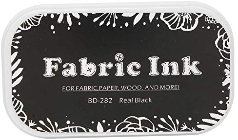 Stempelkissen für Stempel, Stempelkissen für die Kartenherstellung Holzgewebe und Papier(Schwarz)