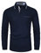 GHYUGR Men's Polo Shirt Long Sleeve Plaid Splice Collar Golf Tennis T-Shirt,Blue 3,XL