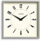 JONES CLOCKS® Box wanduhr | Retro quadratisch | 25cm | Grau | Leicht lesbare Zahlen | Perfekte küchen oder bürouhr