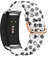 Bracelets en silicone pour Samsung Gear Fit 2 Pro/Gear Fit 2 Bracelet de rechange pour homme et femme Motif Sport Bracelet compatible avec Galaxy Gear Fit 2 / Gear Fit 2 Pro (empreinte de pied)