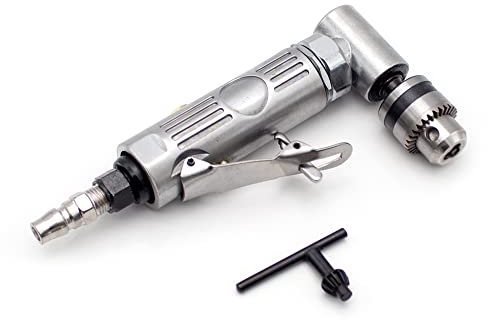 Pneumatic Drill 90 Degree Elbow Air Drilling Machine High Speed Right Angle Punch Drill Chuck 0.6-6.5MM 15000RPM