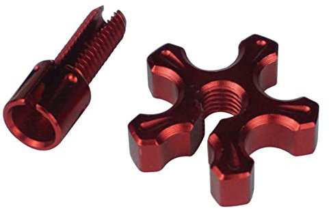 ihreesy Kupplungskabeleinsteller, CNC Aluminium Motorrad Kupplungshebel Schraube Einsteller Einstellschraube Universal Kupplungshebel Einstellen Kupplungszugdraht-Einstellschraube,Rot