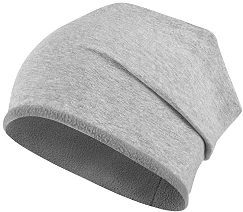 Smarilla Wintermütze Junge Kindermütze Beanie Fleece gefüttert, Größe: 54-56, Farbe: Hellgrau