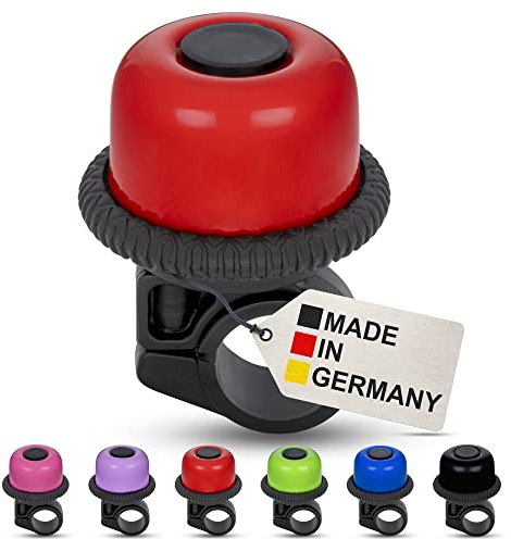 Fahrradklingel Kinder Jungen, Fahrradklingel Mädchen - Drehklingel Rot - Klingel Fahrrad Kinder, Klingel Kinderfahrrad, Laufrad - klingelt laut, einfache Montage