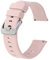 BISONSTRAP Bracelets de Montre en Silicone, Bracelets Minces à Dégagement Rapide, 20mm, Rose avec Boucle Argentée