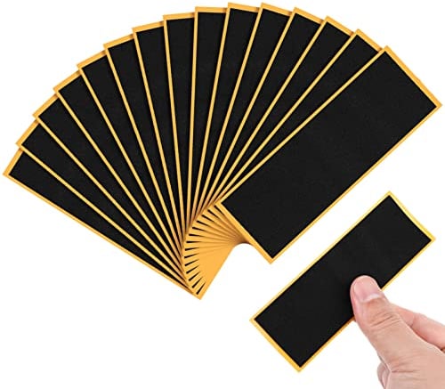 Gadpiparty 15 Stück Fingerboard Foam Grip Tapes Quality Adhesive Fingerboard Foam Tapes Black Non Slip Foam Grip Tape für Fingerboard Finger Toy Skateboard