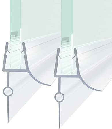 Duschdichtung 2x100cm Glastüren Abdichtung Ersatz Gummilippen Wasserabweisprofil mit Dichtlippe Ideale für 7-8mm Glasstärke Duschdichtung