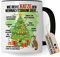 Katzen Tasse Weihnachten Kaffeetasse lustig Weihnachtsbaum Kaffee-Becher Katzenliebhaber Geschenkidee Vierbeiner Katzenhalter Geschenk Tasse mit Spruch Humor Sarkasmus Glühweintasse (Weiß/Schwarz)