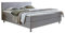 ATLANTIC home collection Edison Boxbett inklusive Rost und H3 Federkernmatratze, Grau, 160 x 200 cm
