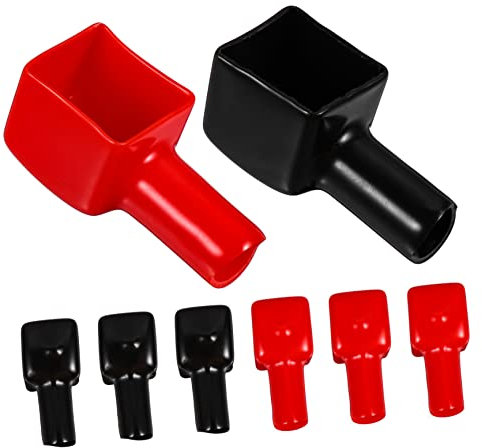 TEHAUX Automobilzubehör Auto Schutz 6 Stücke Batterie Stapel Kopf Abdeckung Autobatterien Kabelschutz Auto Zubehör Terminal Deckt Pvc Marine Stapel Kopf Autozubehör Zubehör Für Autos