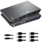 AV Access KVM Switch 2 Computers 2 Monitors DisplayPort 8K@60Hz 4K@165hz/144hz,DP KVM Switch Dual Monitors with USB 3.0 Ports, Audio Out IR Remote, with All Cables