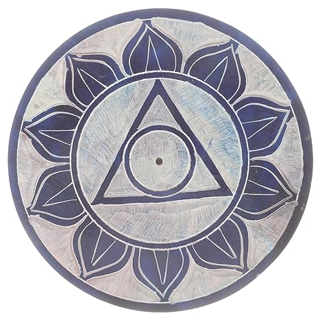 Garneck Räucherstäbchenhalter Lotus Speckstein Rundes Räucherstäbchentablett Kompakt Aschenbecher Aromatherapie Räuchergefäß für Schlafzimmer Büro Dekoration Yoga Meditation