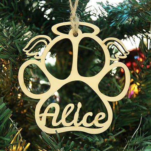 IEK personalisierte Weihnachten,personalisierte Familie Christbaumschmuck mit Namen von Familienmitgliedern Christbaumschmuck mit Namen Weihnachtsdeko aus Holz (XF10)