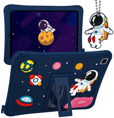 Gurgitat for Samsung Galaxy Tab S6 Lite 2021 Case - Boys Teens Cool Cartoon Space Men Astronaut 3D Silicone Tablet Cover for Galaxy Tab S6 Lite 10.4 Inch