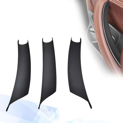 UCkasayfy Türgriffabdeckung Kompatibel mit BMW X5 Serie E70/E70 LCI 2008-2013, X6 Serie E71/E72 2008-2014, Griffverkleidung Schutzabdeckung für Linkslenker(3PCS)(Schwarz)