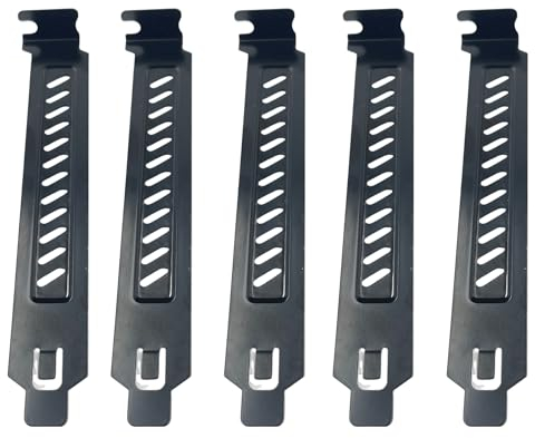 Winwill 10PCS Black PCI Slot Covers,Dust Filter Bracket Expansion Blanking Plate for Computer Cases