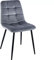 Colenis® Chaises de Salle à Manger Ela, Lot de 2, Anthracite, Microfibre, Chaise de Cuisine, Pieds en métal Stable, Chaise Chambre à Coucher, Chaise Salon