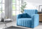 LIKMA Türkis 1 Sitzer Sofa Klein Otto 105x90x100 cm Einzelsessel Velvet Komplett Montiert Moderne Couch Schlafsessel Klappbett Sessel mit Schlaffunktion Stoff: Jasmine 85