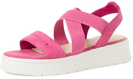 Marco Tozzi Damen Sandalen flach Elastisch Plateau