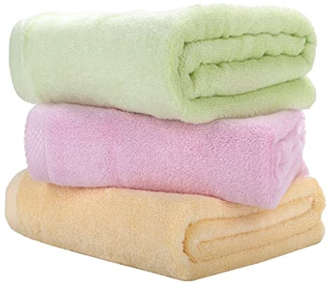 ZHCHAO Toalla de baño de Fibra Toalla de baño Toalla de baño pequeña Cuadrada Combinación de Conjunto de Tres Piezas Multicolor
