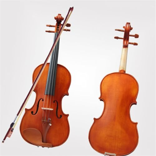Geige Komplett Handgefertigte Massivholzvioline Mit Mattem Finish Und Guter Klangqualität(4/4)