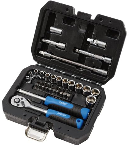 Draper 24223 HI-TORQ Metric Socket and Bit Set, 1/4 Sq. Dr. (40 Piece)