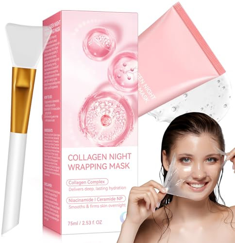 Masque Collagène Visage Korean – Hydratation Profonde, Anti-âge et Restauration de l'Élasticité – Masque Collagène pour un Visage Lisse et Fermé, 75ml