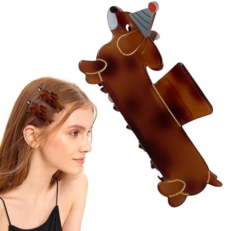 Clips de griffe de teckel, pinces à cheveux solides pinces à griffes | Pinces à cheveux en acétate, pinces à cheveux pour chiens, pinces à cheveux en crocodile, accès