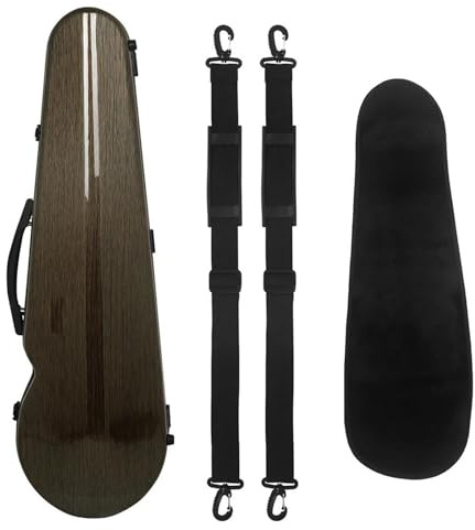 Koffer für Violininstrumente 4/4 Carbon Fiber Violine Fall Ultraleichte Violine Tasche Rucksack Wasserdicht Violine Rucksack(Brown)