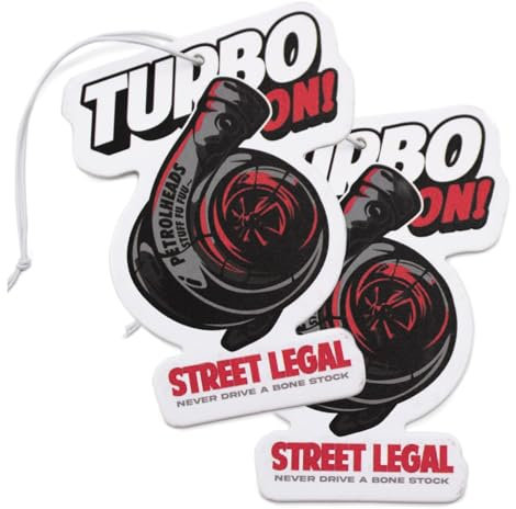 VmG-Store 2er Set Lufterfrischer Duftbaum Tuning fürs Auto Duftspender Air Freshener Duft lustiger Anhänger Design (139 Turbo On)