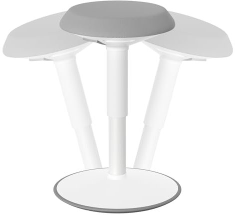 FIVMEN Ergonomischer Stehhocker Höhenverstellbar 43-61 cm Sitzhocker Bürohocker Stehhilfe mit Schwingeffekt Wackelhocker Ergonomischer Hocker Arbeitshocker für Zuhause und im Büro, Grau
