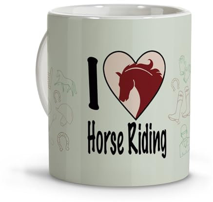Cavallo rider. Equitazione. Tazze originali da regalare. Regali originali per donna. Regalo da uomo. Tazza in ceramica, 330 ml. Cavalli. Orseriding