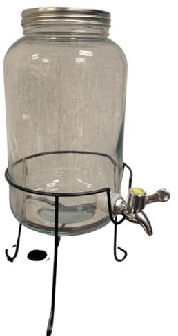 V-VAPE 3L Clear Glass Drinks Dispenser with Stand for Juice Water Milk Cocktail JUG