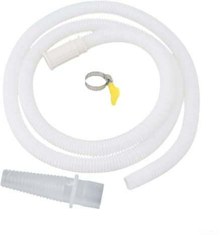 Tuyau de vidange pour climatiseur, tuyau de vidange flexible en TPE avec pince sécurisée et connecteurs, pour climatiseurs, machines à laver (1,5 m)