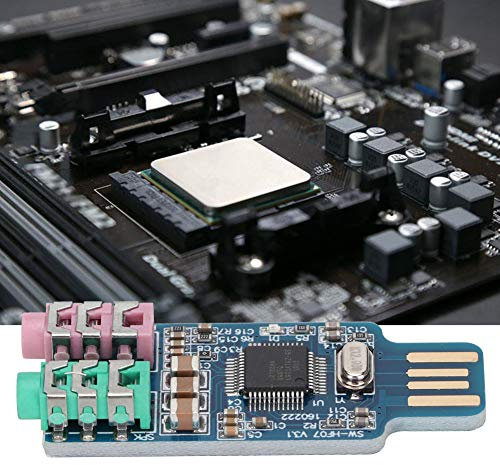 RiToEasysports Scheda Audio USB CM108 - Facile Usare e Trasporto Ideale per Laptop e Computer