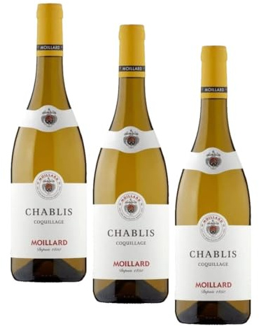 Moillard - Chablis, Chardonnay, Grand Vin blanc de Bourgogne (1 x 0,75L) (Lot de 3)