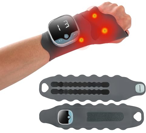 Ems Handgelenk Massagegerät,5 Modi/9 Intensitäten,Mit 3 Wärmestufen,Lindert Ermüdung Und Schmerzen,Kabelloses Hand Massagegerät Für Arme, Ellbogen,Handgelenke