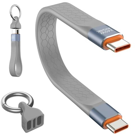 AOOSU USB C to Lighting Cable, Charger Cable Portable 20w USB C to Lighting Cables Short, Fast Delivery iPhone Charging Data Cable for iPhone 14 13 12 11 Pro Max Mini Xr Xs X 8 Gray