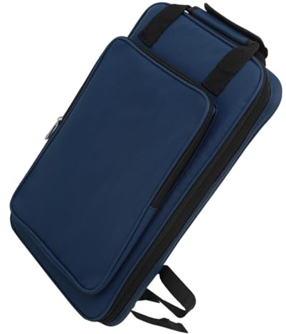 SOLUSTRE Trommelstockhalter Oxford Gewebe 45,5 X 28 X 4cm Navy Drumstick Tasche für Schlägel Mallets Drum Keys Zubehör Waschbar mit Schultergurt